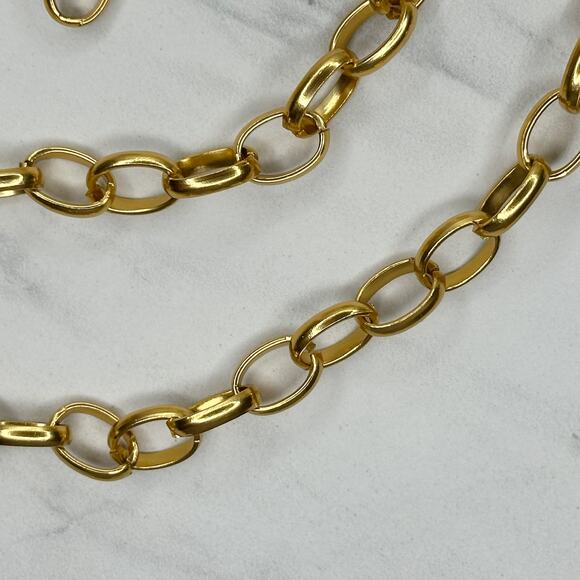 Gold Chain Link Belt Y2K Festival Adjustable One Size ✨ - Picture 4 of 11